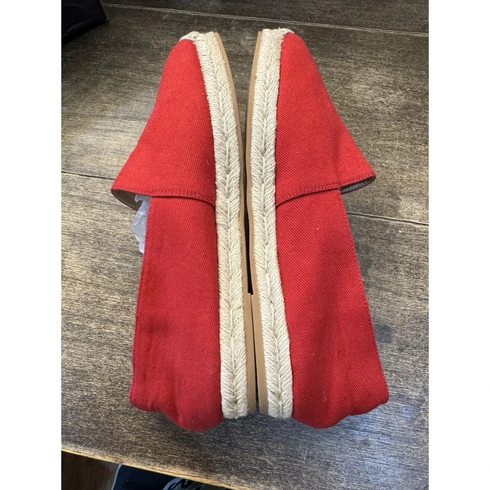 NWOT!! Stuart Weitzman‎ Dree Flat Espadrille Red Size US 9.5 EUR 40 Nautical